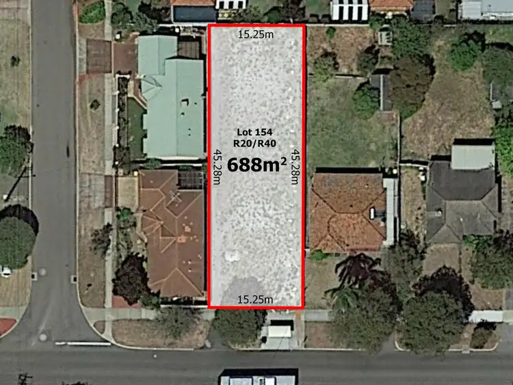 Main view of Homely land listing, 166 Kooyong Road, Rivervale WA 6103