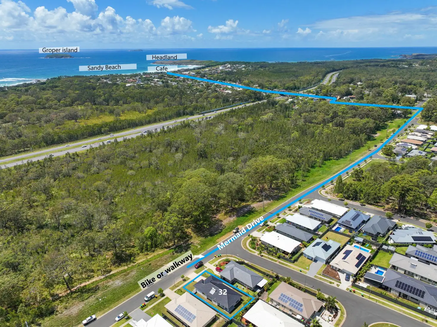 Main view of Homely house listing, 32 Mermaid Drive, Sandy Beach NSW 2456