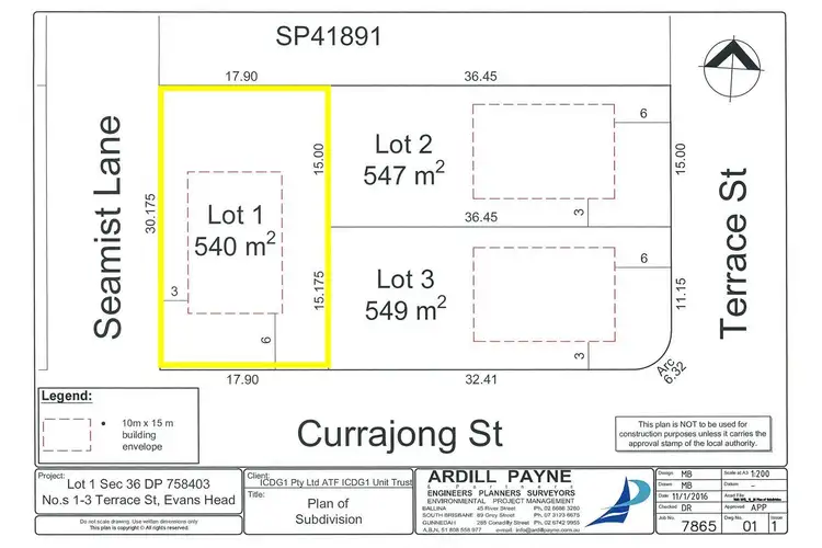 Main view of Homely land listing, Lot 1/1-3 Terrace Street, Evans Head NSW 2473