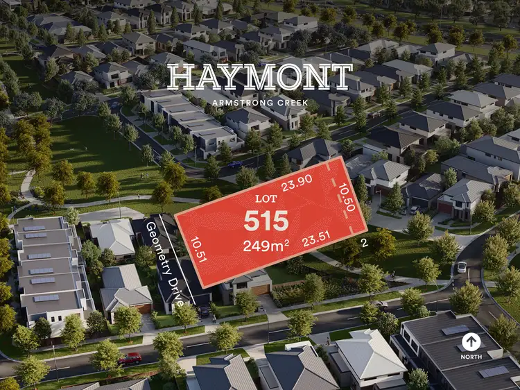 Main view of Homely land listing, LOT 515 Triangle Loop, Armstrong Creek VIC 3217