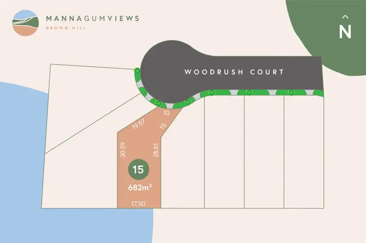 Main view of Homely land listing, LOT Manna Gum Views, Lot 15 No.17 Woodrush Court, Brown Hill VIC 3350
