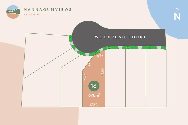 Main view of Homely land listing, LOT Manna Gum Views, Lot 16 No. 15 Woodrush Court, Brown Hill VIC 3350