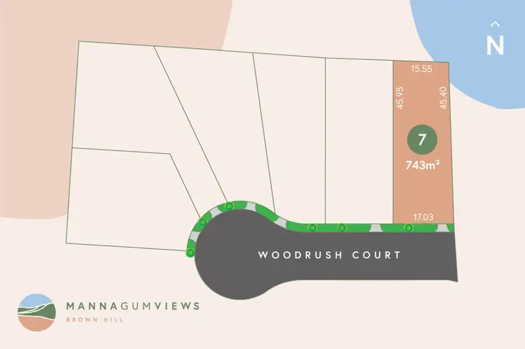 Main view of Homely land listing, LOT Manna Gum Views, Lot 7 No. 8 Woodrush Court, Brown Hill VIC 3350