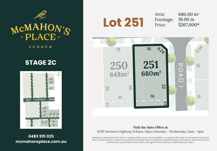 Main view of Homely land listing, LOT 251 8759 Northern Highway Avenue, Echuca VIC 3564
