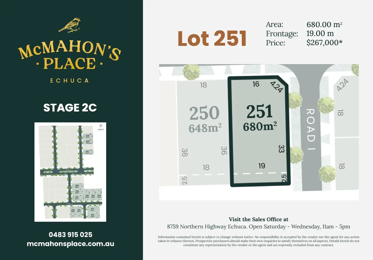 Main view of Homely land listing, LOT 251 8759 Northern Highway Avenue, Echuca VIC 3564