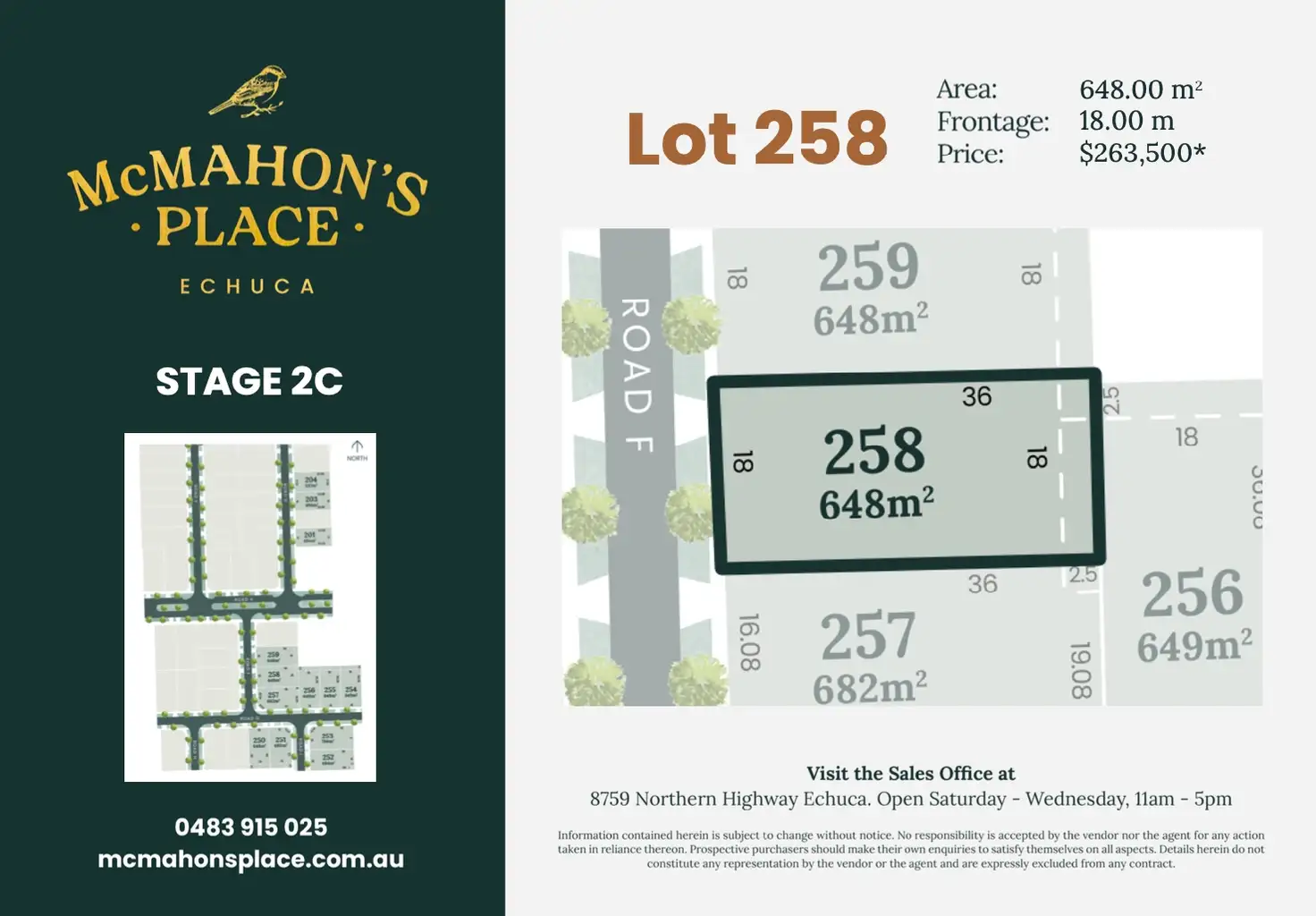 Main view of Homely land listing, LOT 258 8759 Northern Highway Avenue, Echuca VIC 3564