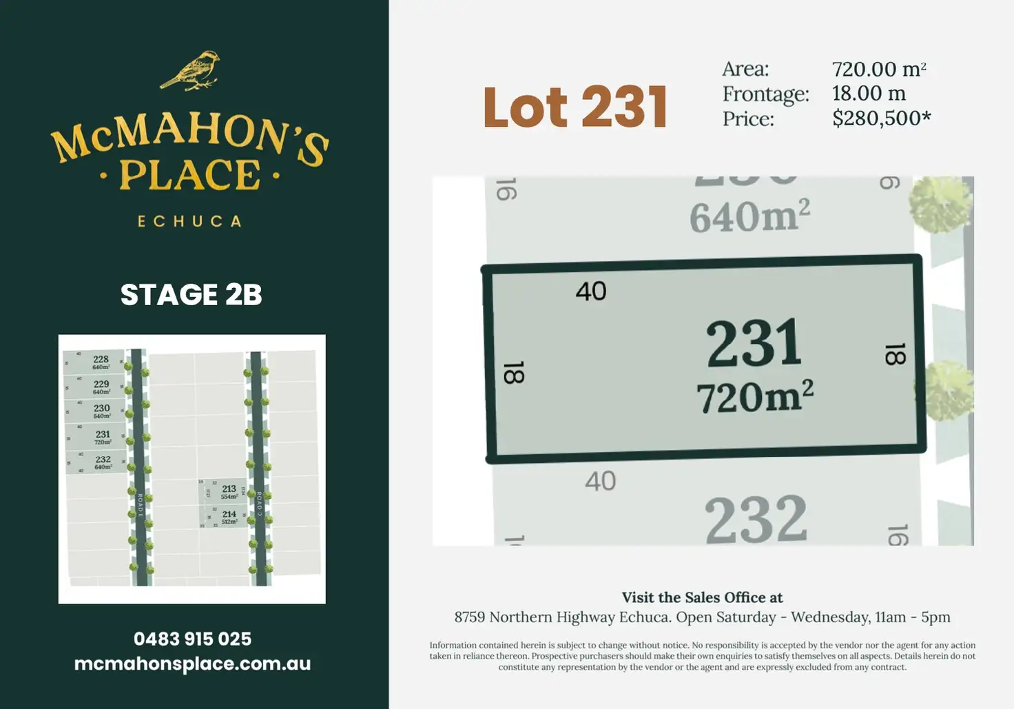 Main view of Homely land listing, LOT 231 8759 Northern Highway Avenue, Echuca VIC 3564