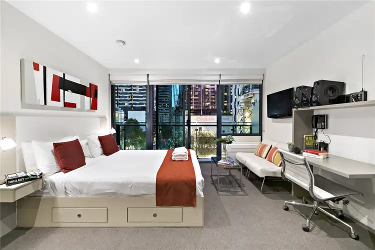 Second view of Homely studio listing, 407/181 Abeckett Street, Melbourne VIC 3000