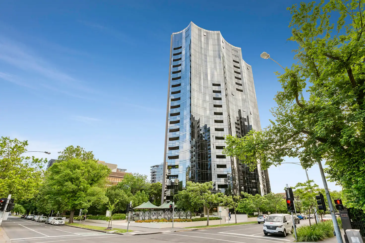 Main view of Homely apartment listing, 302/454 St Kilda Road, Melbourne VIC 3004
