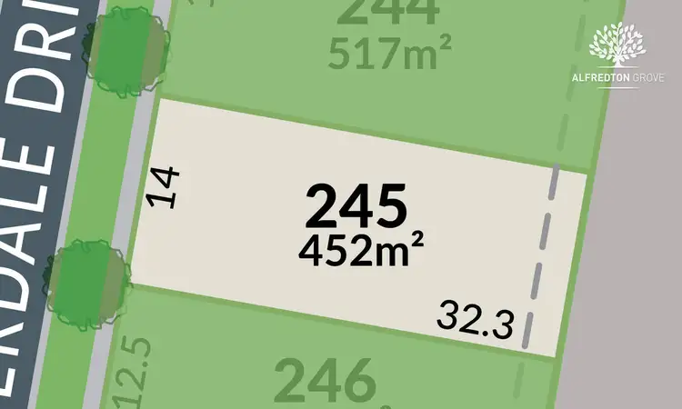 Main view of Homely land listing, Alfredton Grove/Lot 245 Verdale Drive, Alfredton VIC 3350