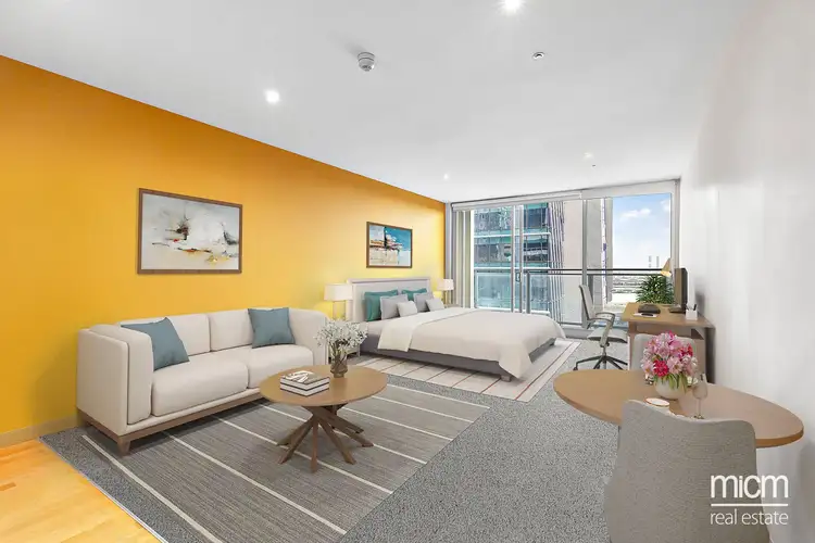 Second view of Homely studio listing, 2202/288 Spencer Street, Melbourne VIC 3000