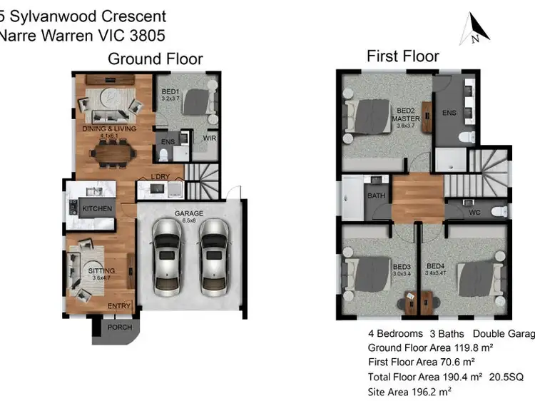 Third view of Homely townhouse listing, 3/5 Sylvanwood Crescent, Narre Warren VIC 3805