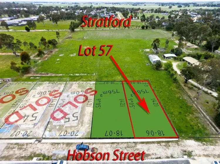 Main view of Homely land listing, Lot 57 Hobson Street, Stratford VIC 3862