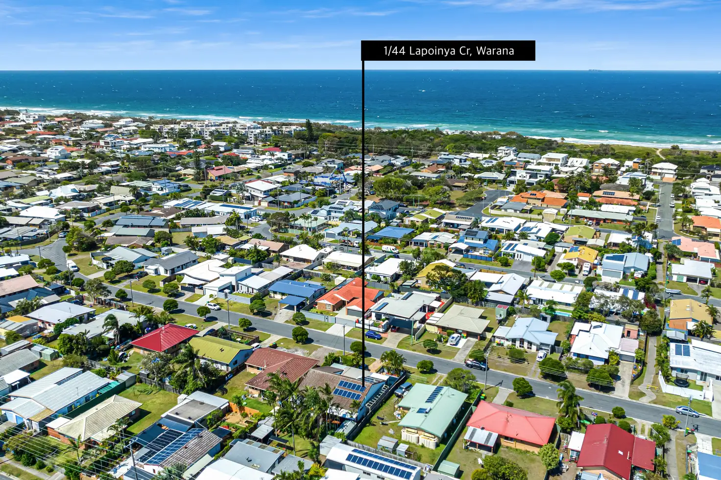 Main view of Homely semi-detached listing, 1/44 Lapoinya Crescent, Warana QLD 4575