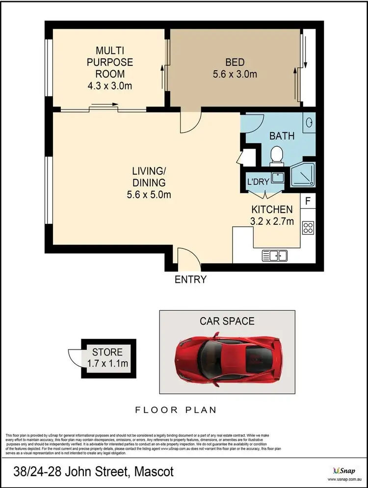 Seventh view of Homely apartment listing, 38/24 John St, Mascot NSW 2020