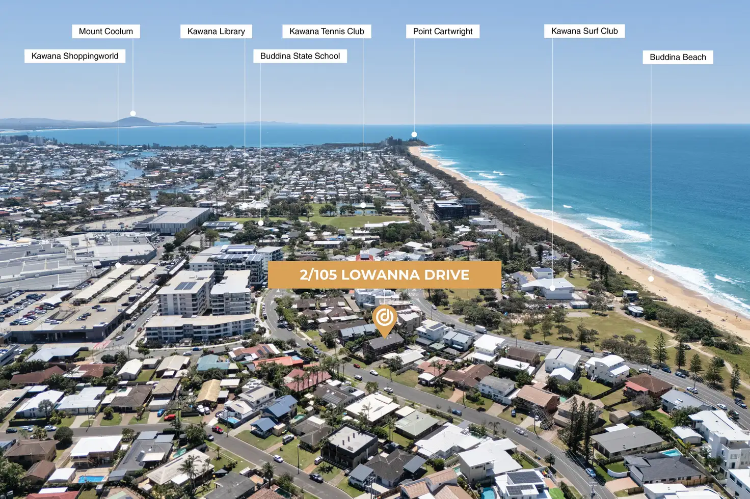 Main view of Homely townhouse listing, 2/105 Lowanna Drive, Buddina QLD 4575