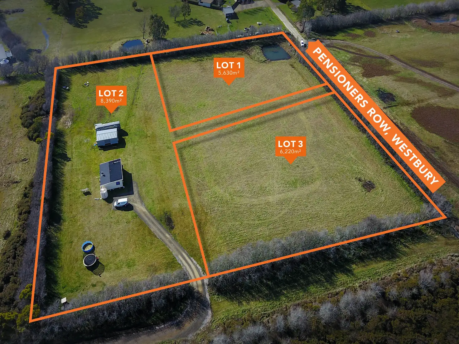 Main view of Homely land listing, Lot 1  3 264 Pensioners Row, Westbury TAS 7303