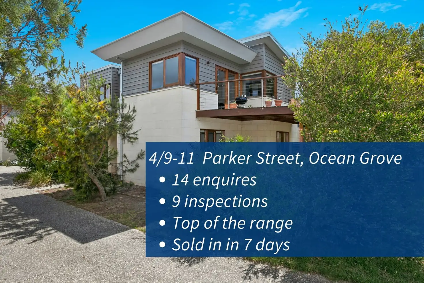 Main view of Homely townhouse listing, 4/9-11 Parker St, Ocean Grove VIC 3226