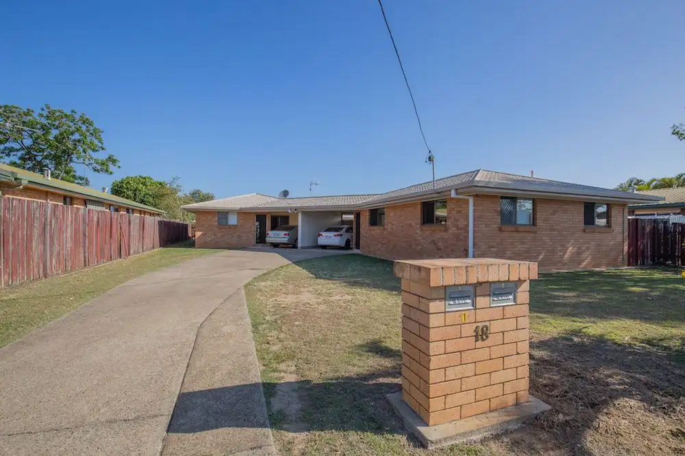 Main view of Homely semi-detached listing, 18 Sinclair Street, Avenell Heights QLD 4670