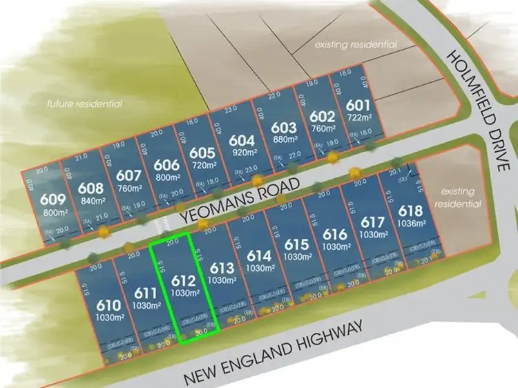 Main view of Homely land listing, 612 The Foothills Estate, Armidale NSW 2350