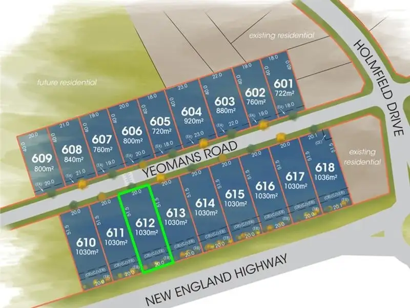 Main view of Homely land listing, 612 The Foothills Estate, Armidale NSW 2350
