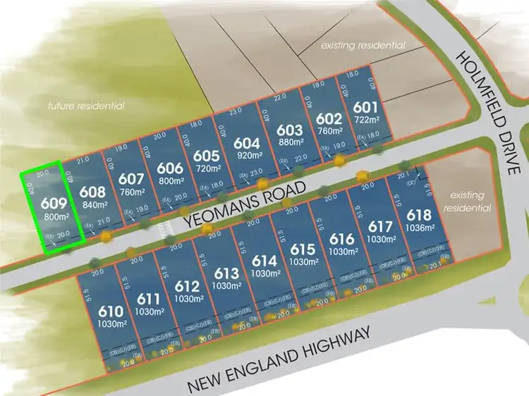Main view of Homely land listing, 609 The Foothills Estate, Armidale NSW 2350