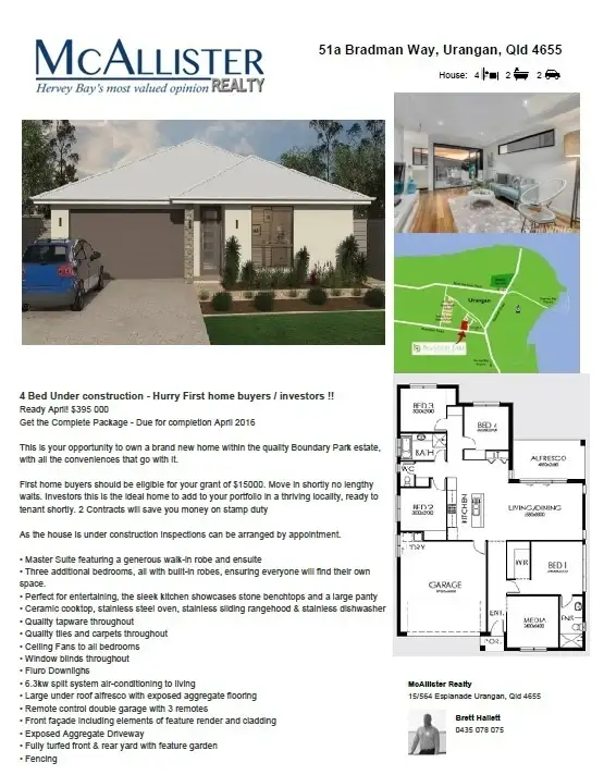 Fourth view of Homely house listing, LOT Lot 51, Lot 51 Bradman Way, Urangan QLD 4655