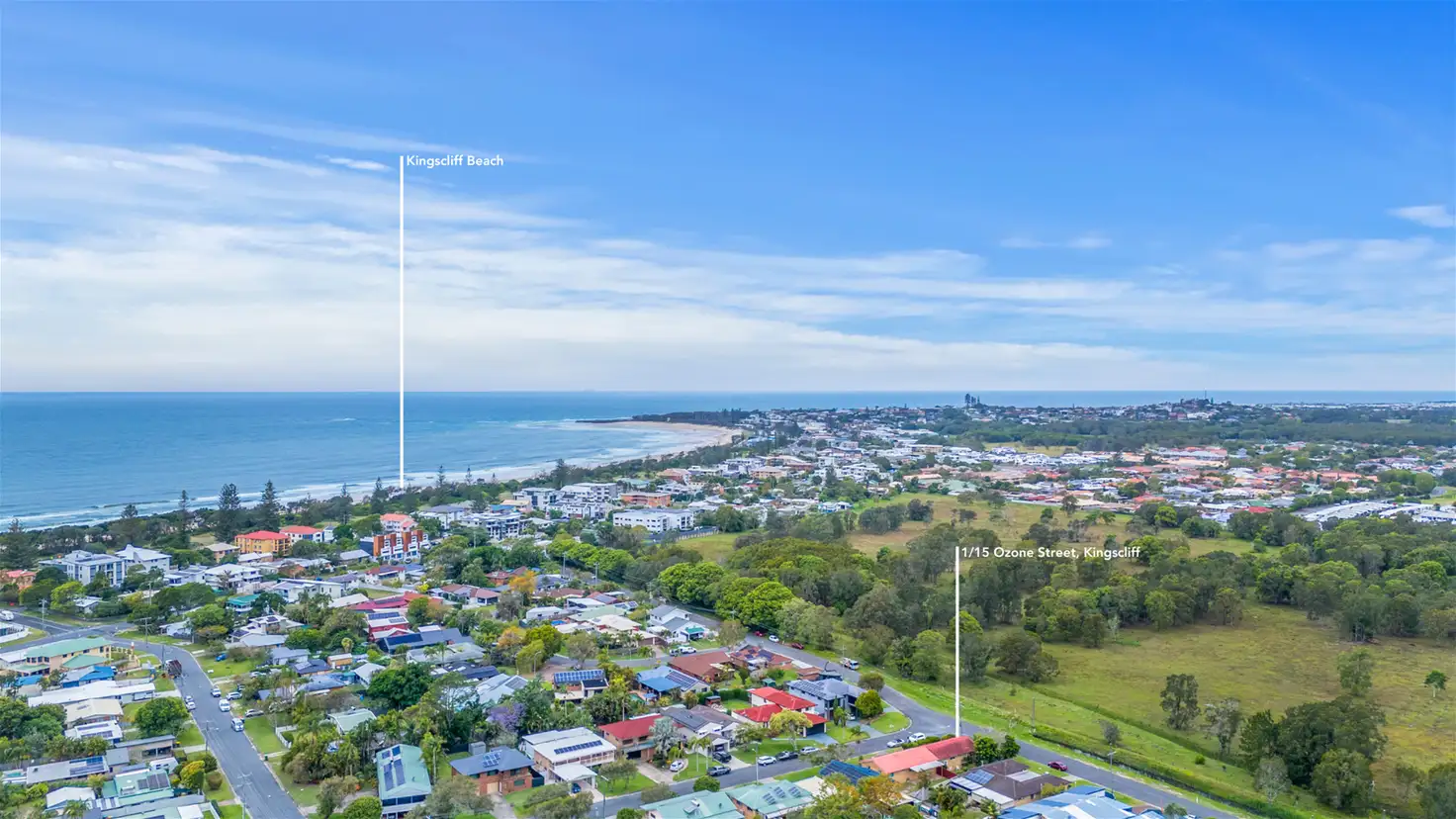 Main view of Homely semi-detached listing, 1/15 Ozone Street, Kingscliff NSW 2487