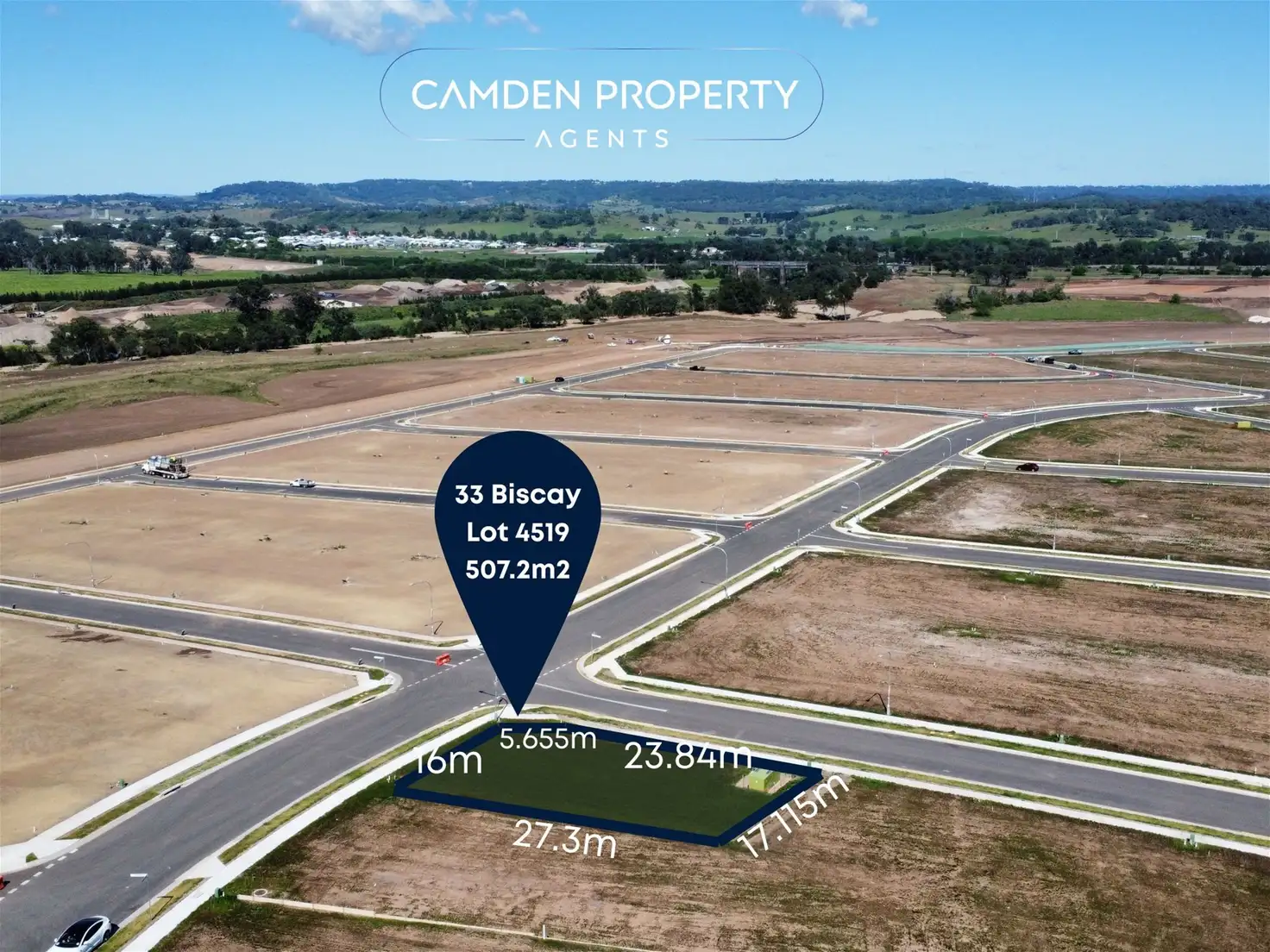 Main view of Homely land listing, 33 Biscay Circuit, Menangle Park NSW 2563