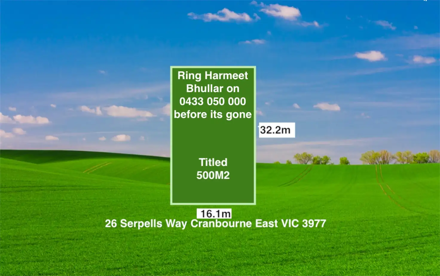 Main view of Homely land listing, 26 Serpells Way, Cranbourne East VIC 3977