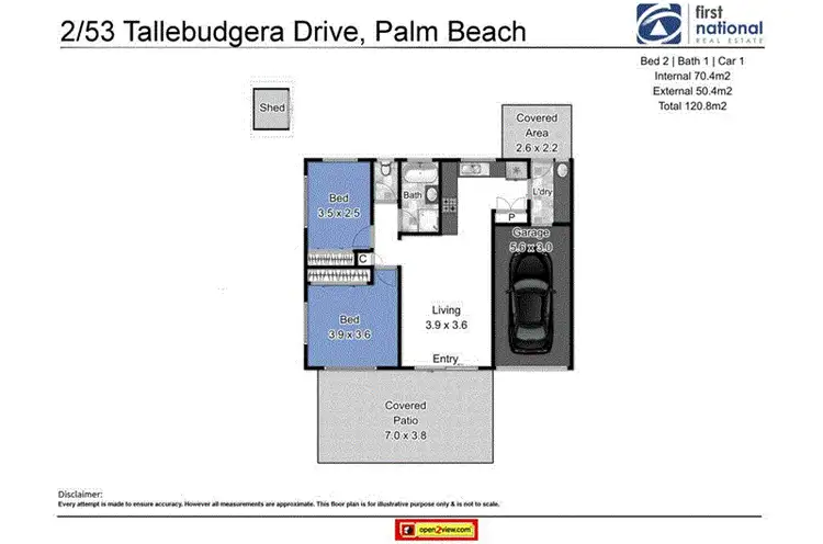Second view of Homely semi-detached listing, 2/53 Tallebudgera Drive, Palm Beach QLD 4221