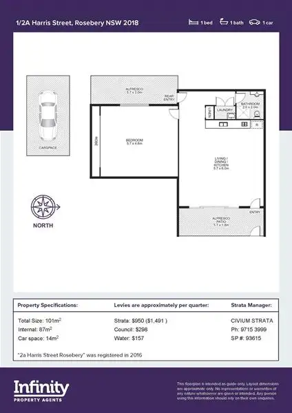 Sixth view of Homely apartment listing, 1/2A Harris Street, Rosebery NSW 2018