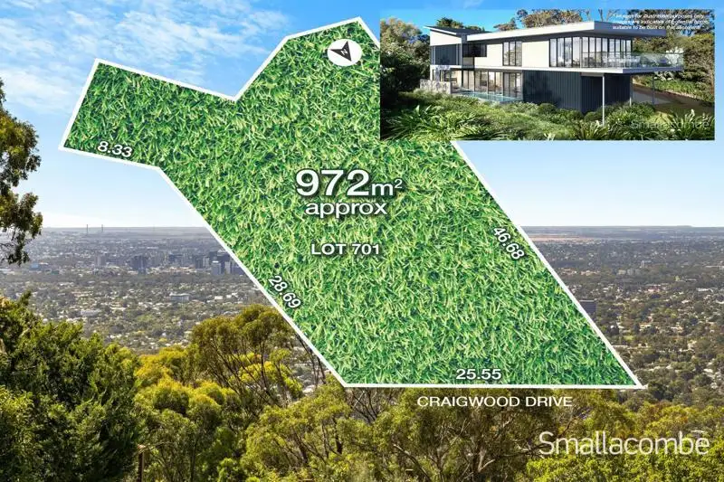 Main view of Homely land listing, 2B Craigwood Drive, Belair SA 5052