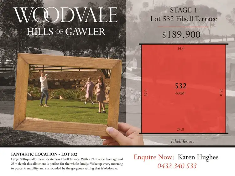 Main view of Homely land listing, Lot 532 Filsell Terrace, Gawler South SA 5118
