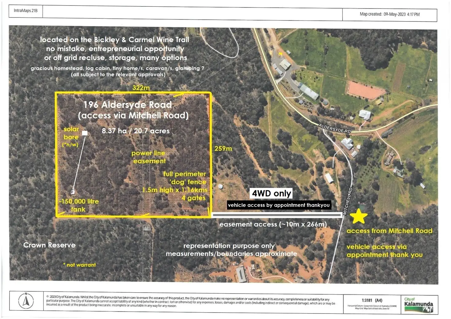 Main view of Homely land listing, 196 Aldersyde Road (access from Mitchell Road), Bickley WA 6076