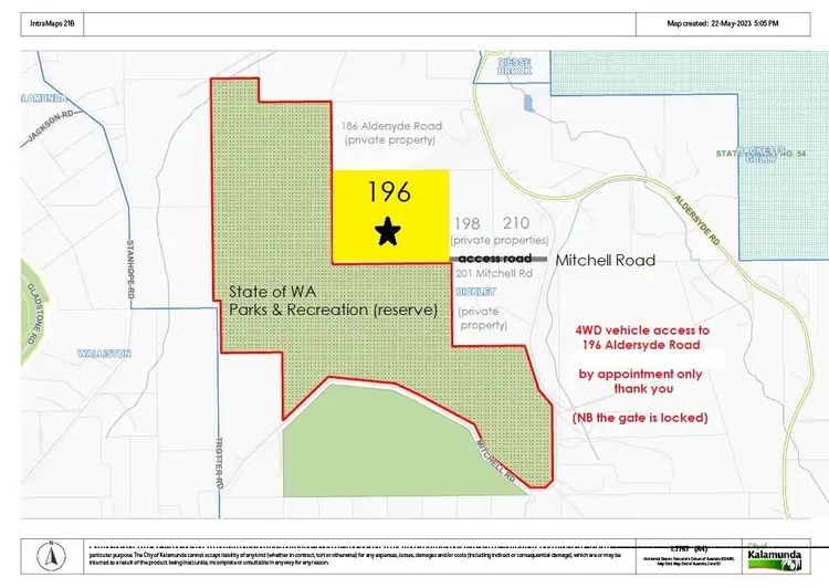 Fifth view of Homely land listing, 196 Aldersyde Road (access from Mitchell Road), Bickley WA 6076
