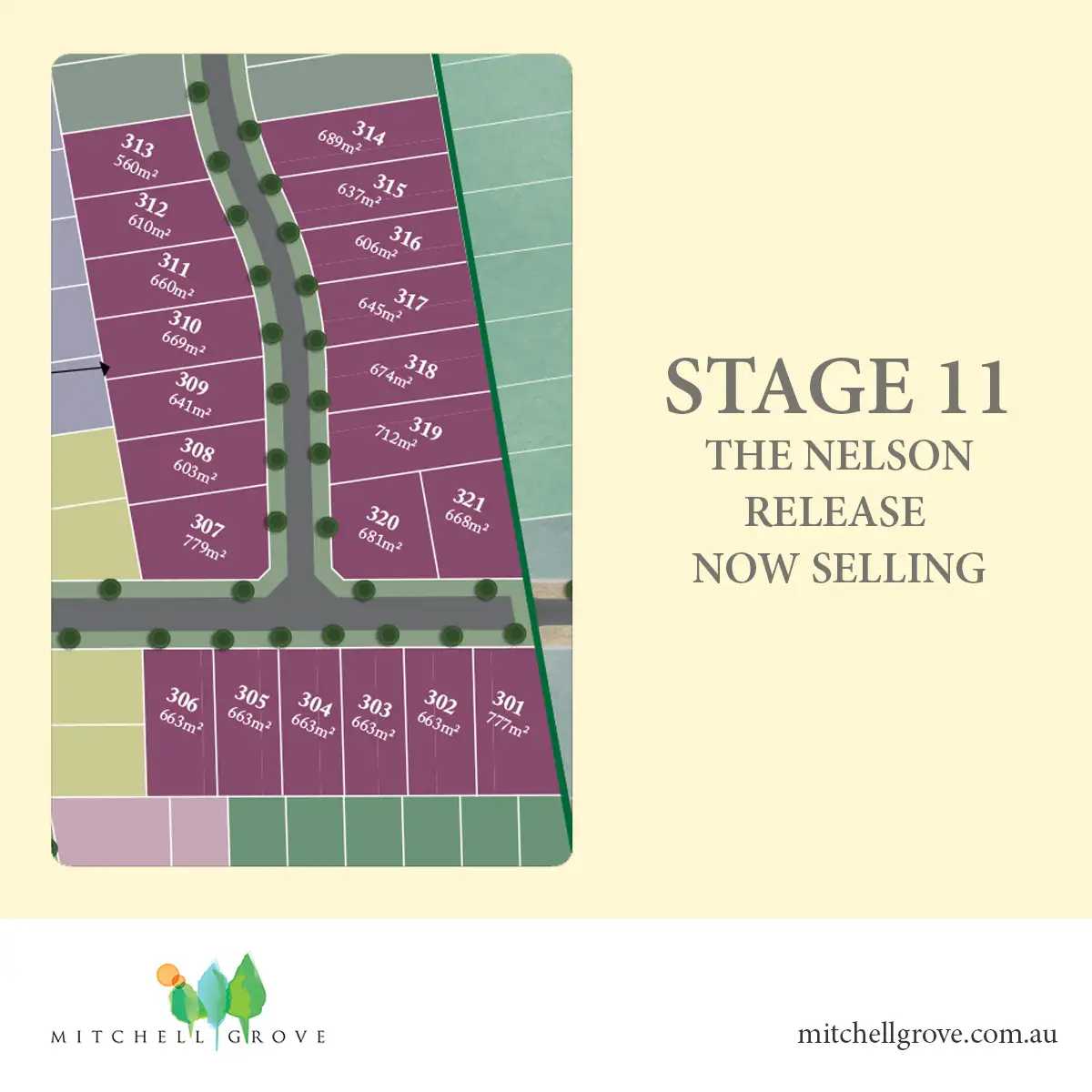 Main view of Homely land listing, Lot 305 Mitchell Grove, The Nelson Release, Moe VIC 3825