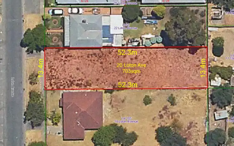 Main view of Homely land listing, 20 Loton Avenue, Midland WA 6056