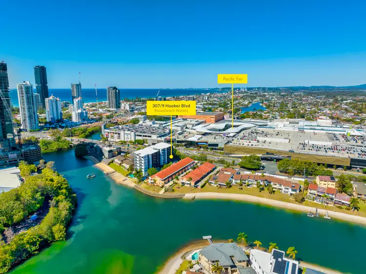 Main view of Homely unit listing, 307/9 Hooker Boulevard, Broadbeach Waters QLD 4218