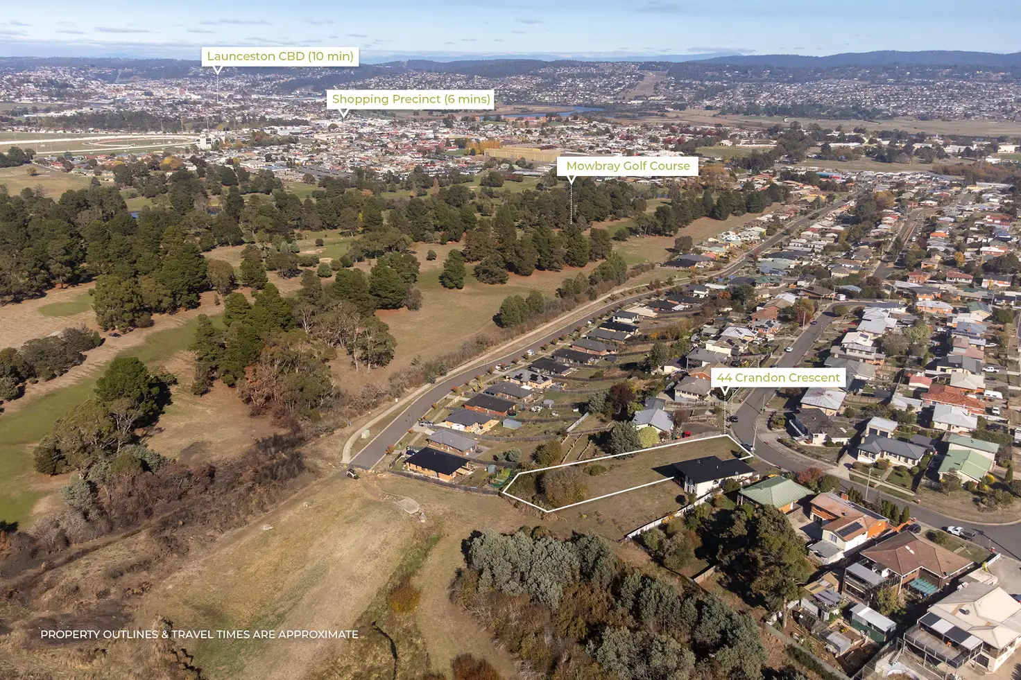 Main view of Homely land listing, 44 Crandon Crescent, Newnham TAS 7248