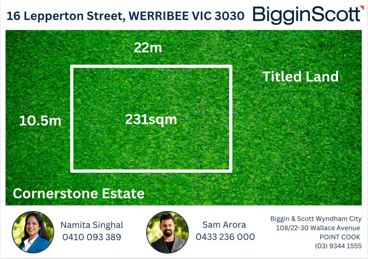 Main view of Homely land listing, 16 LEPPERTON STREET, Werribee VIC 3030