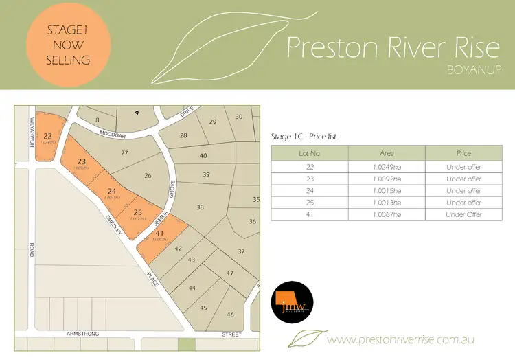 Stage 1C Preston River Rise, Boyanup WA 6237