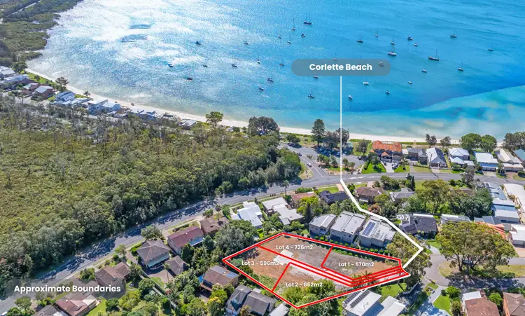 Main view of Homely land listing, Lots 1, 2, 3 & 4/274 Corrie Parade, Corlette NSW 2315