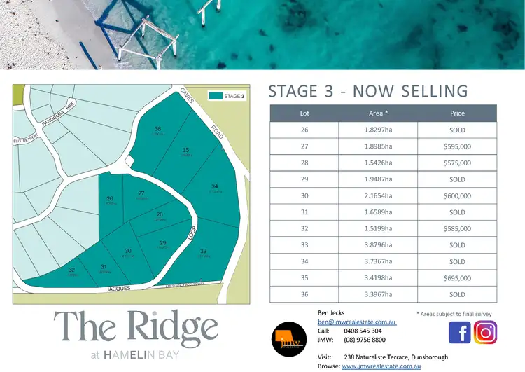 Second view of Homely land listing, STAGE 3 The Ridge at, Hamelin Bay WA 6288