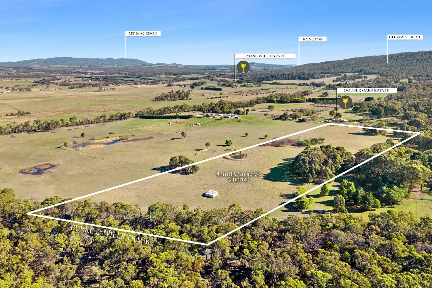 Main view of Homely land listing, 381 Burke and Wills Track, Lancefield VIC 3435