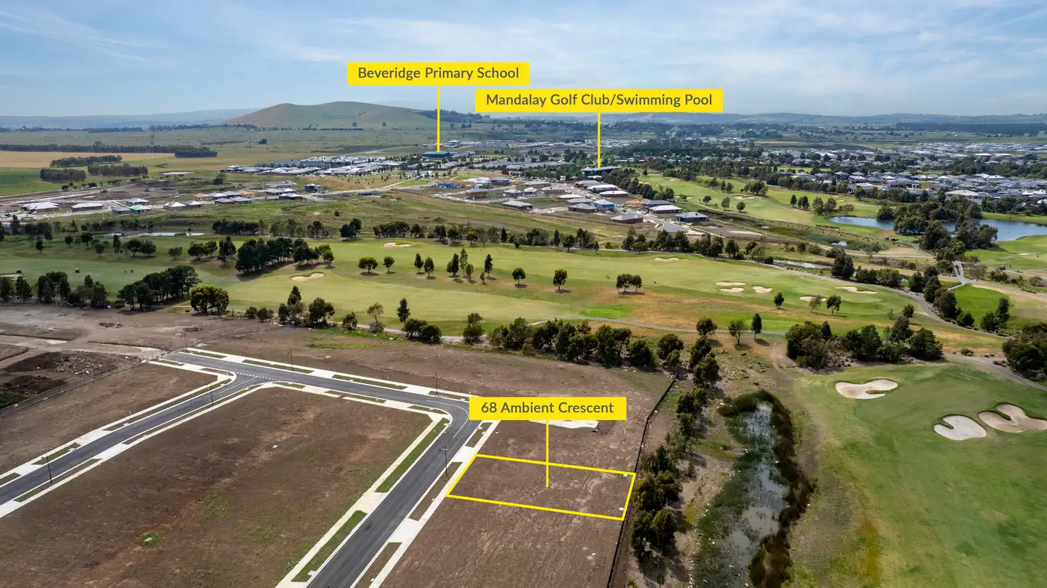 Main view of Homely land listing, 68 Ambient Crescent, Beveridge VIC 3753