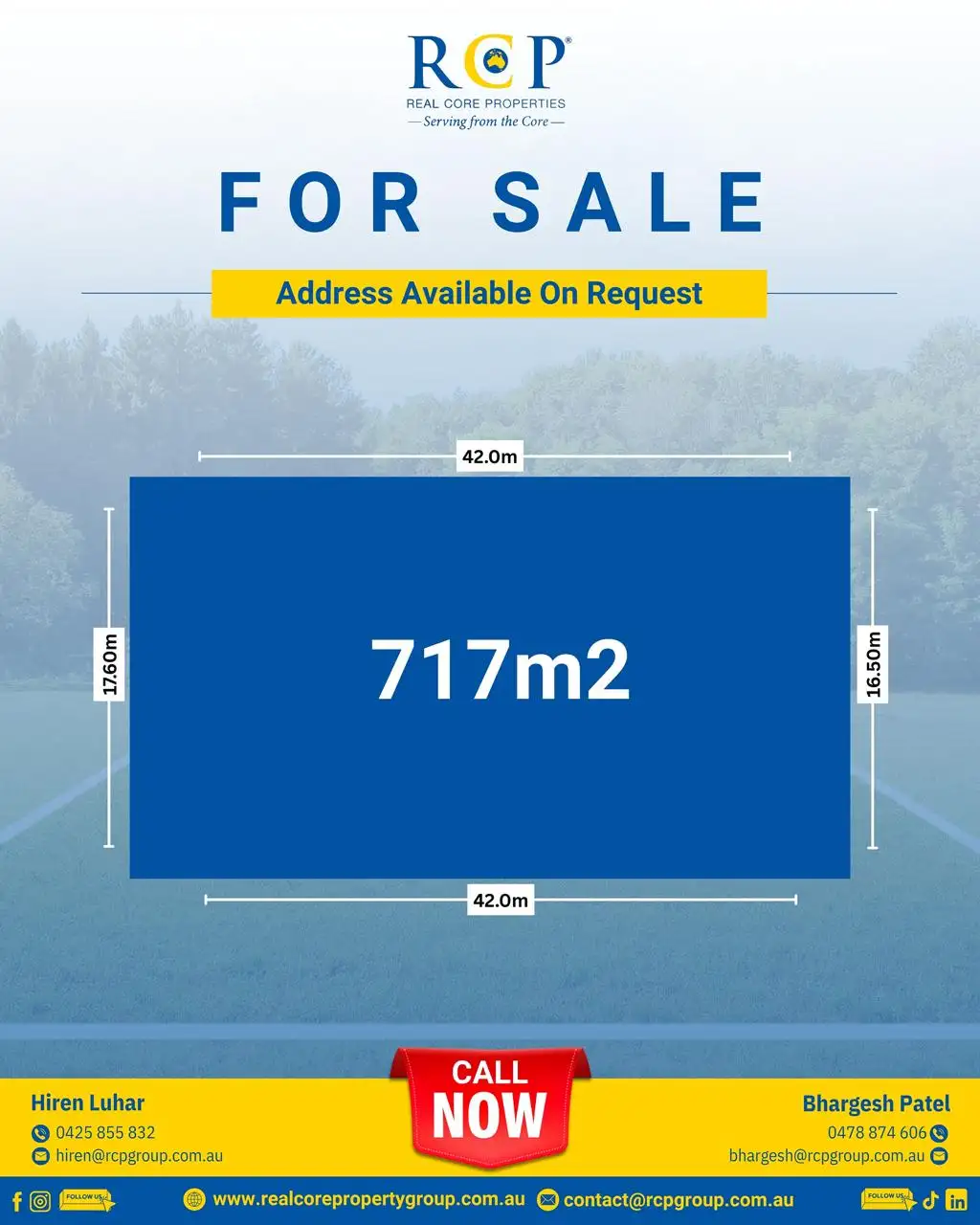 Main view of Homely land listing, Address available on request