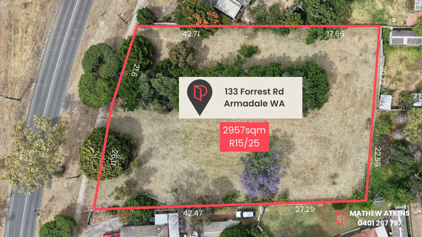 Main view of Homely land listing, 133 Forrest Road, Armadale WA 6112
