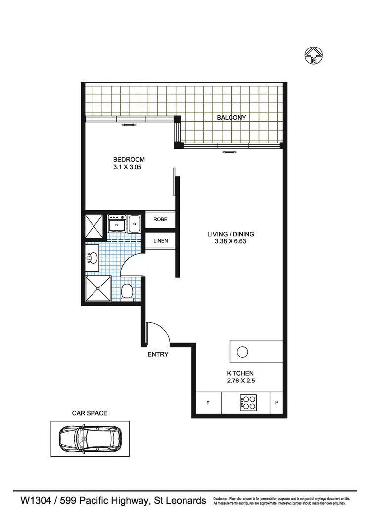 Sixth view of Homely apartment listing, W1304/599 Pacific Highway, St Leonards NSW 2065