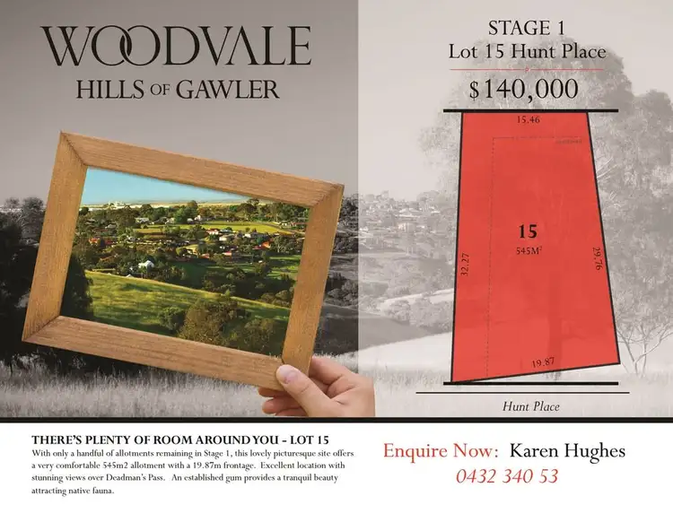Lot 15, 4 Hunt Place, Gawler South SA 5118